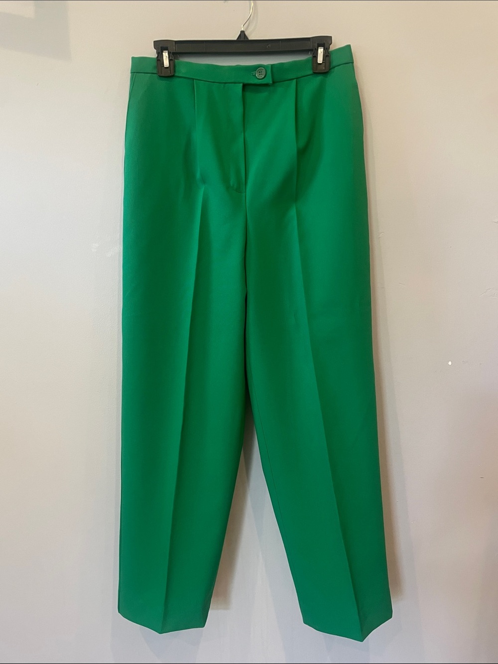 Women's High-Waist Tailored Pants in Green handmade like new